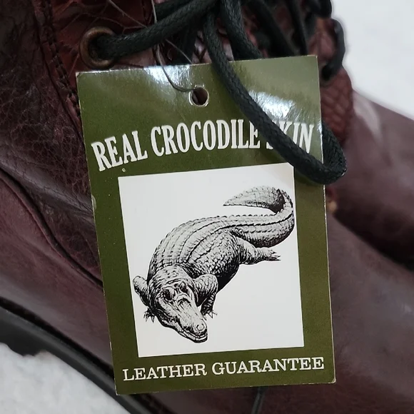 NEW - CALZOLERIA TOSCANA Buffalo Calfskin & Gator Skin 4060 Brick